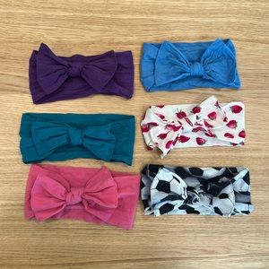 Lot of 6 baby bling bows